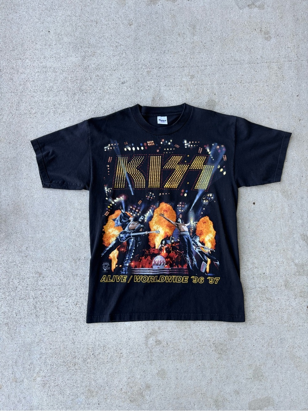 Vintage 1997 KISS Alive Worldwide Tour Shirt Murina USA Large